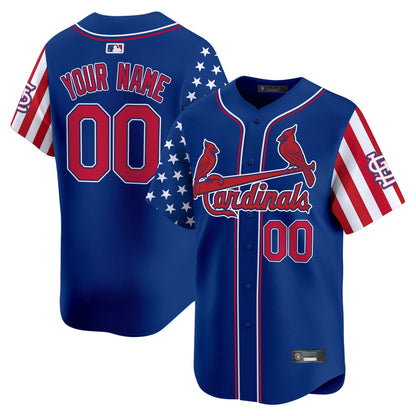 St. Louis Cardinals 2025 Independence Day Vapor Premier Limited Custom Jersey V2 - All Stitched
