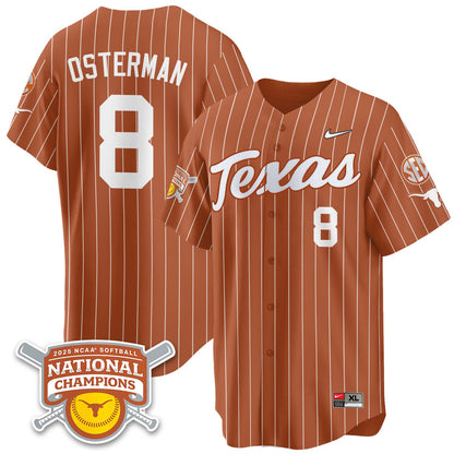 Texas Longhorns Softball 2025 World Series Champions Limited Jersey - All Stitched