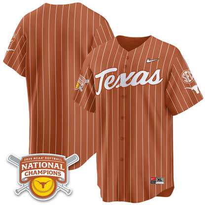 Texas Longhorns Softball 2025 World Series Champions Limited Jersey - All Stitched
