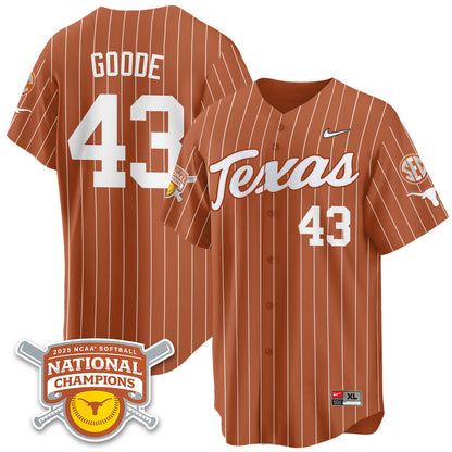 Texas Longhorns Softball 2025 World Series Champions Limited Jersey - All Stitched
