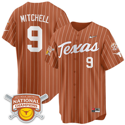 Texas Longhorns Softball 2025 World Series Champions Limited Jersey - All Stitched