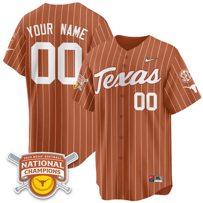 Texas Longhorns Softball 2025 World Series Champions Limited Jersey - All Stitched