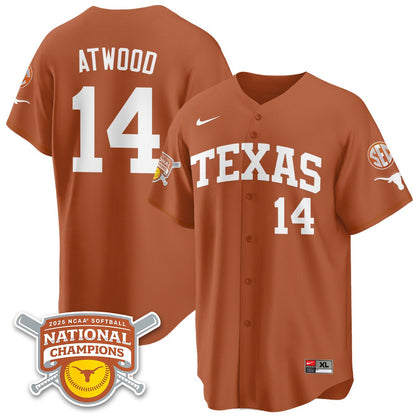 Texas Longhorns Softball 2025 World Series Champions Limited Jersey - All Stitched