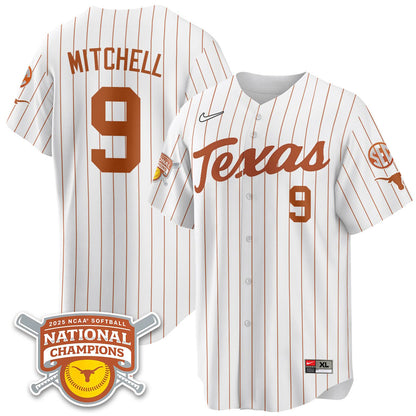 Texas Longhorns Softball 2025 World Series Champions Limited Jersey - All Stitched