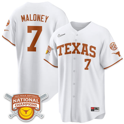 Texas Longhorns Softball 2025 World Series Champions Limited Jersey - All Stitched
