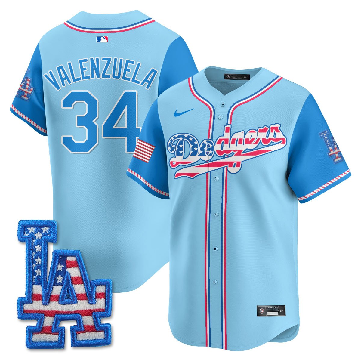 Men's Los Angeles Dodgers 2025 Fourth of July Jersey - All Stitched