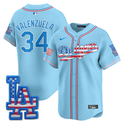 Men's Los Angeles Dodgers 2025 Fourth of July Jersey - All Stitched