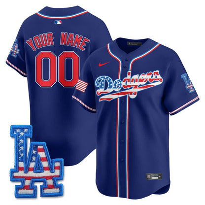 Men's Los Angeles Dodgers 2025 Fourth of July Jersey - All Stitched