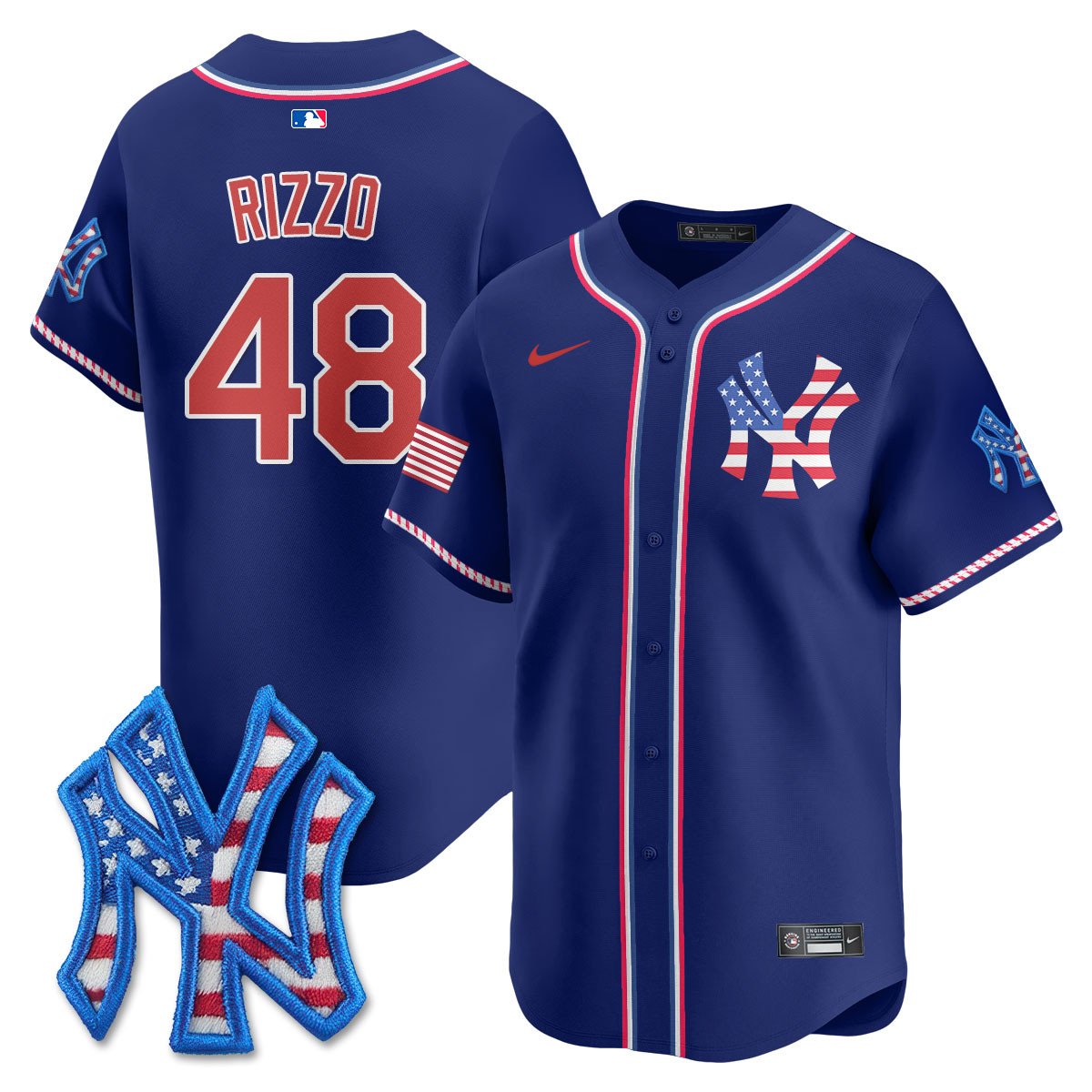 Men's New York Yankees 2025 Fourth of July Jersey - All Stitched