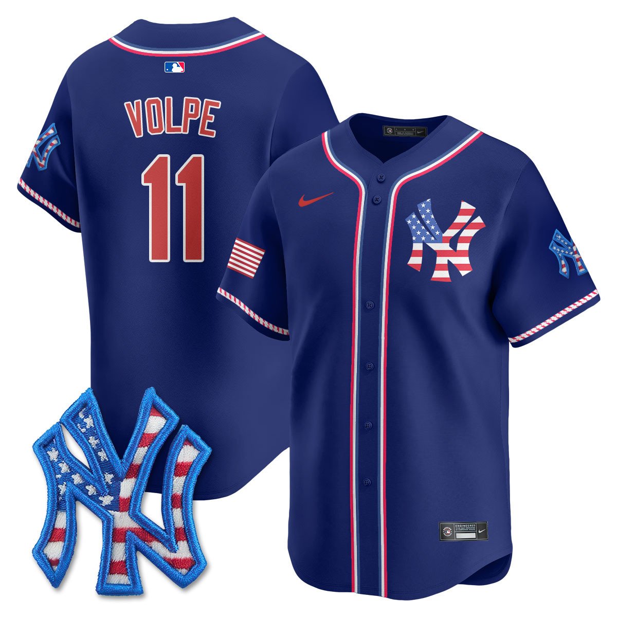 Men's New York Yankees 2025 Fourth of July Jersey - All Stitched