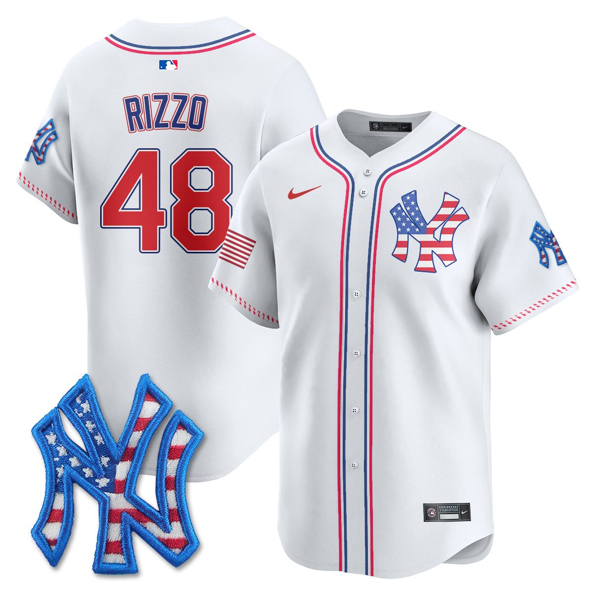 Men's New York Yankees 2025 Fourth of July Jersey - All Stitched