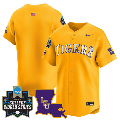 Men's LSU Tigers 2025 World Series Vapor Premier Limited Jersey - All Stitched