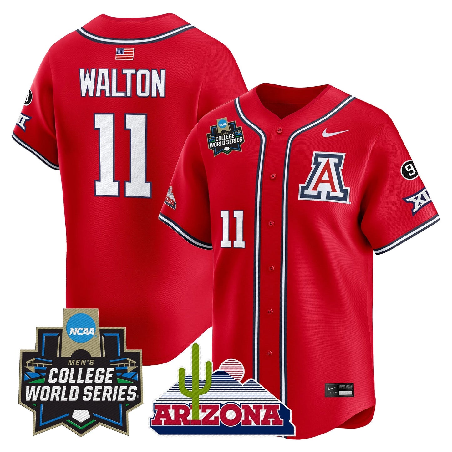 Men's Arizona Wildcats 2025 World Series Vapor Premier Limited Jersey - All Stitched