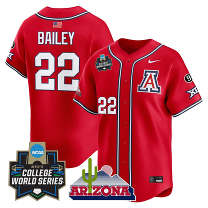 Men's Arizona Wildcats 2025 World Series Vapor Premier Limited Jersey - All Stitched