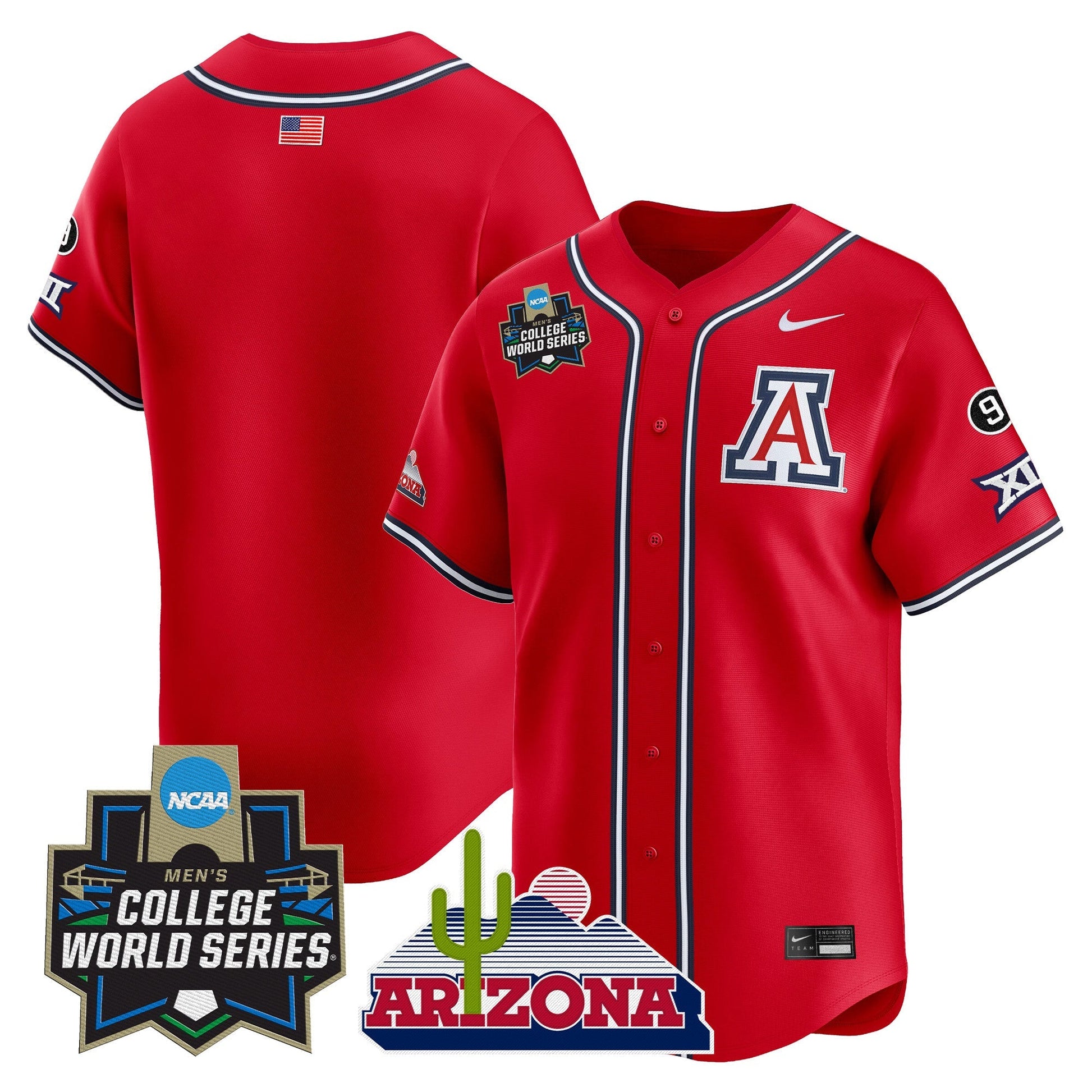 Men's Arizona Wildcats 2025 World Series Vapor Premier Limited Jersey - All Stitched