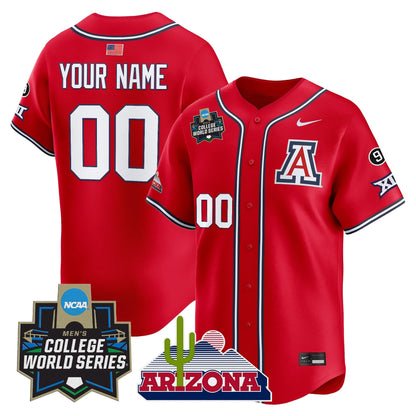 Arizona Wildcats 2025 World Series Vapor Premier Limited Custom Jersey - All Stitched