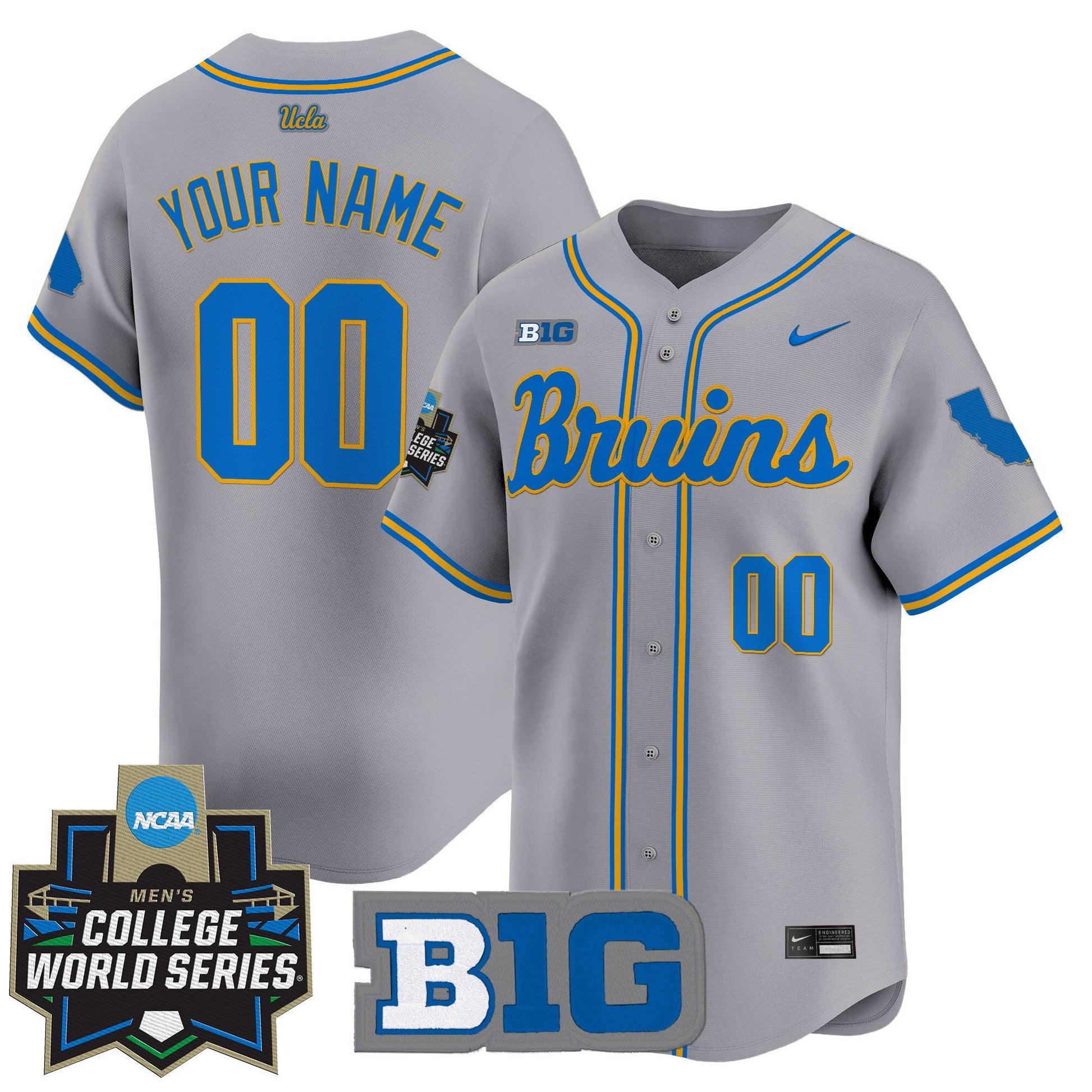 UCLA Bruins 2025 World Series Vapor Premier Limited Custom Jersey - All Stitched