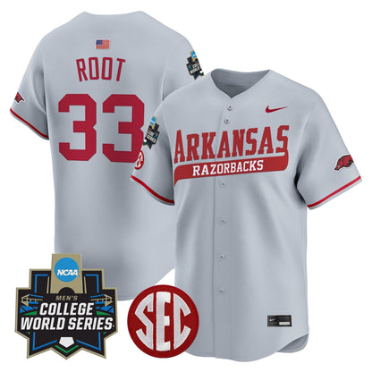 Men's Arkansas Razorbacks 2025 World Series Vapor Premier Limited Jersey - All Stitched
