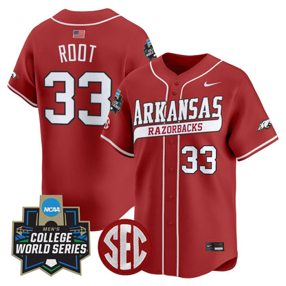 Men's Arkansas Razorbacks 2025 World Series Vapor Premier Limited Jersey - All Stitched