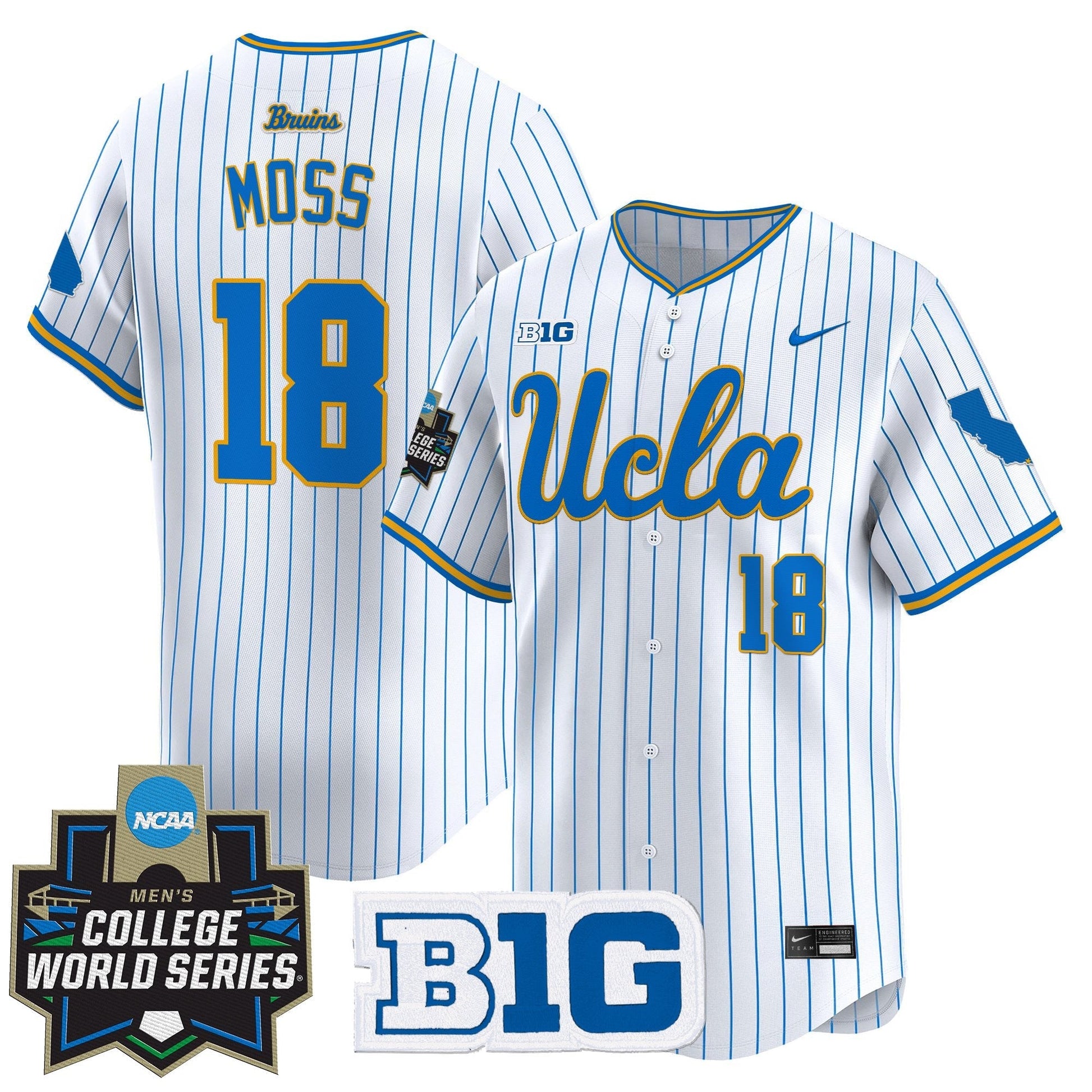 Men's UCLA Bruins 2025 World Series Vapor Premier Limited Jersey - All Stitched