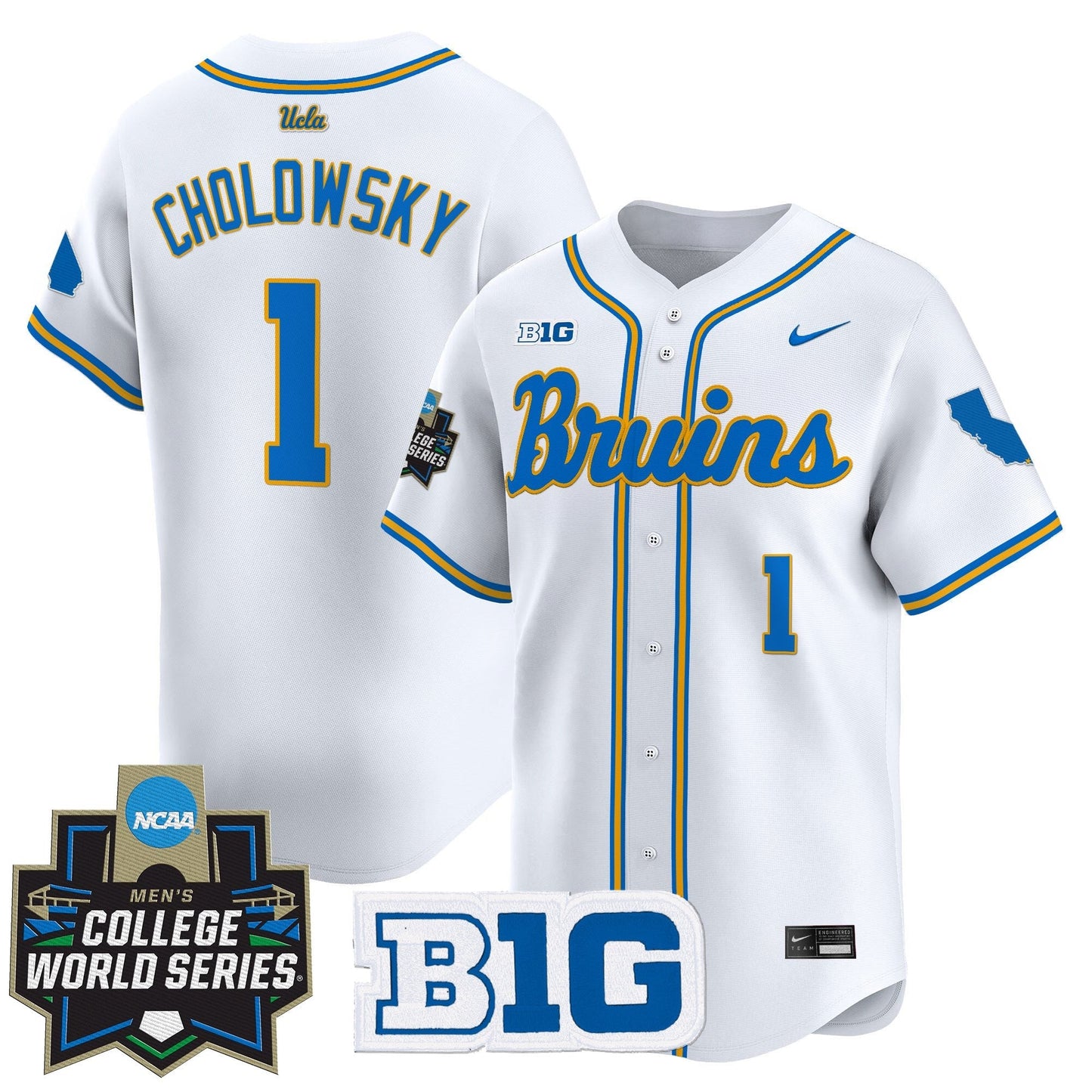 Men's UCLA Bruins 2025 World Series Vapor Premier Limited Jersey - All Stitched