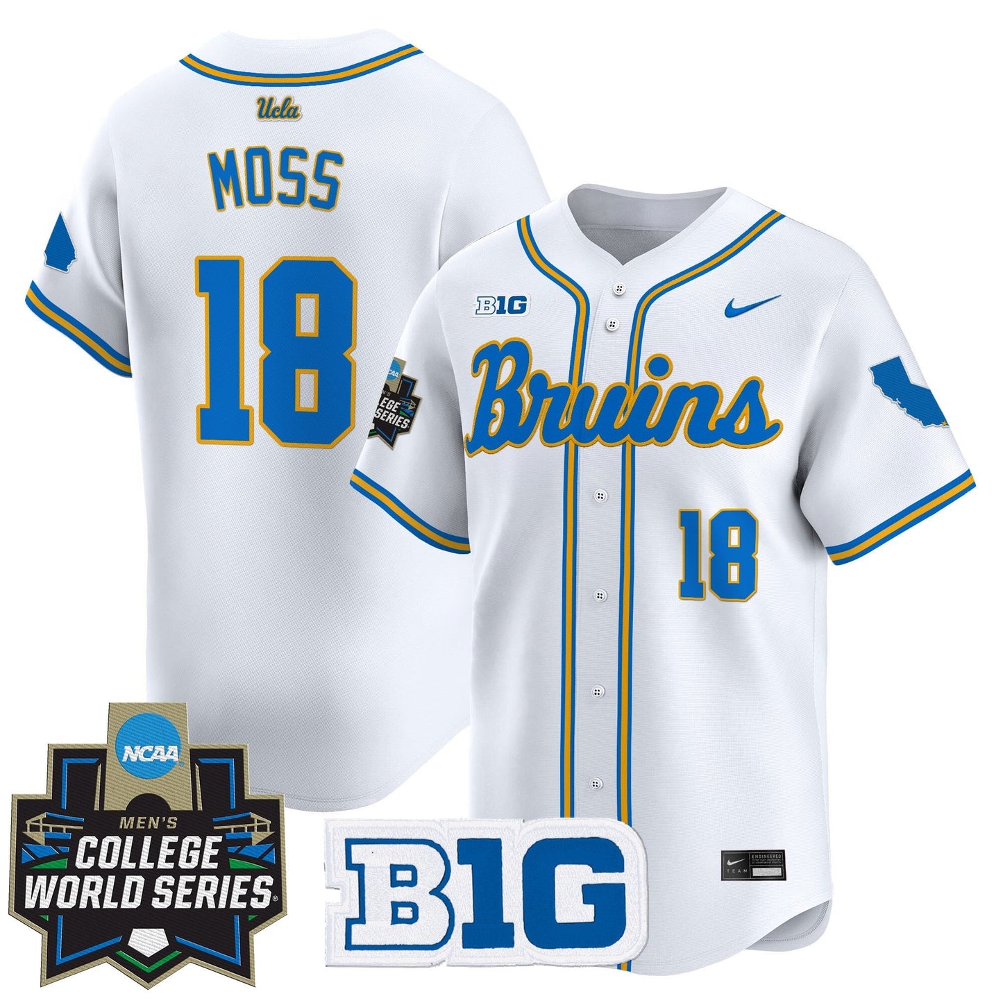 Men's UCLA Bruins 2025 World Series Vapor Premier Limited Jersey - All Stitched