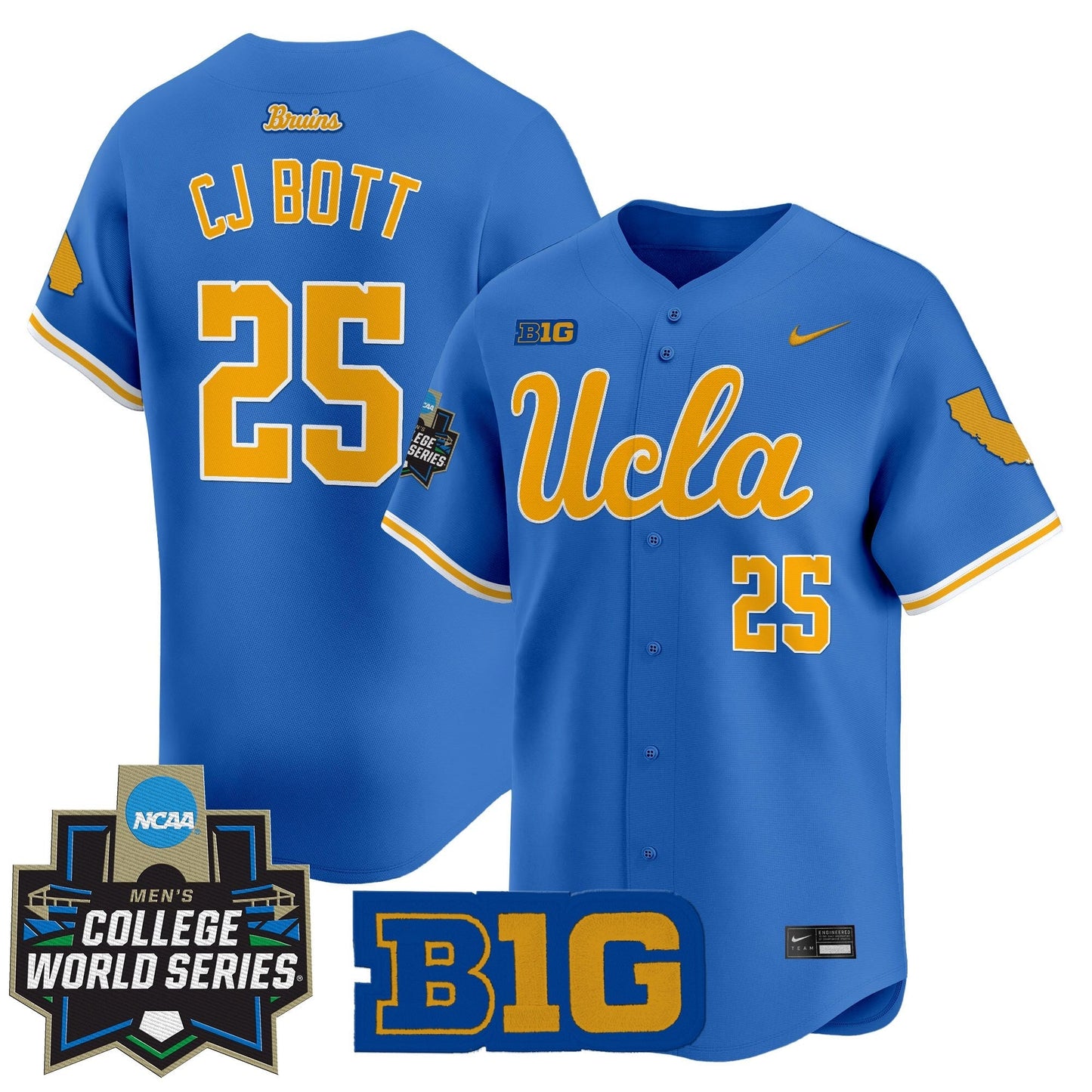 Men's UCLA Bruins 2025 World Series Vapor Premier Limited Jersey - All Stitched