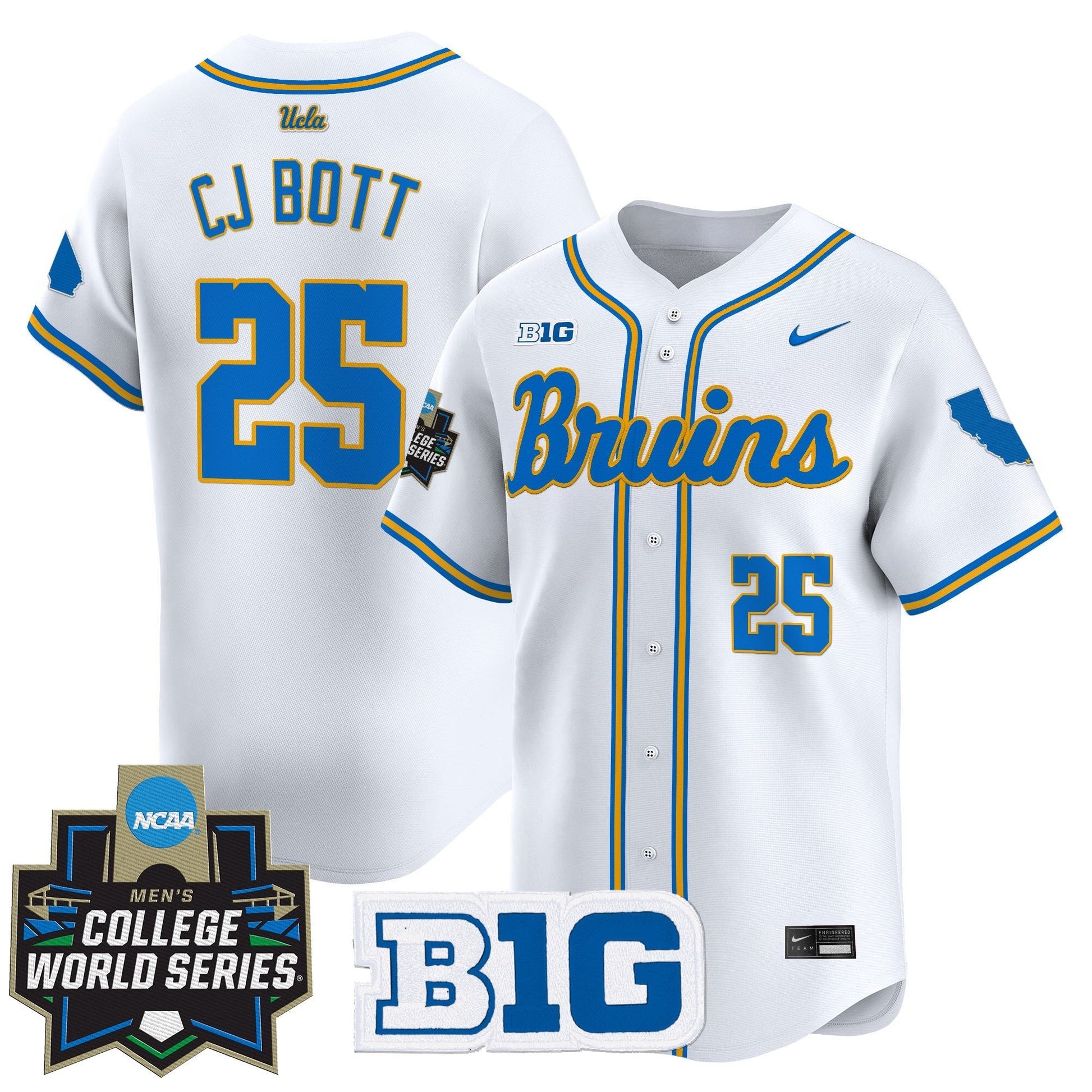 Men's UCLA Bruins 2025 World Series Vapor Premier Limited Jersey - All Stitched