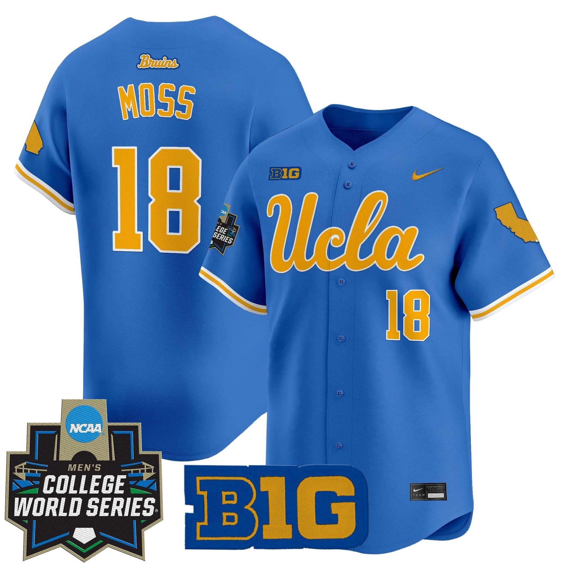 Men's UCLA Bruins 2025 World Series Vapor Premier Limited Jersey - All Stitched