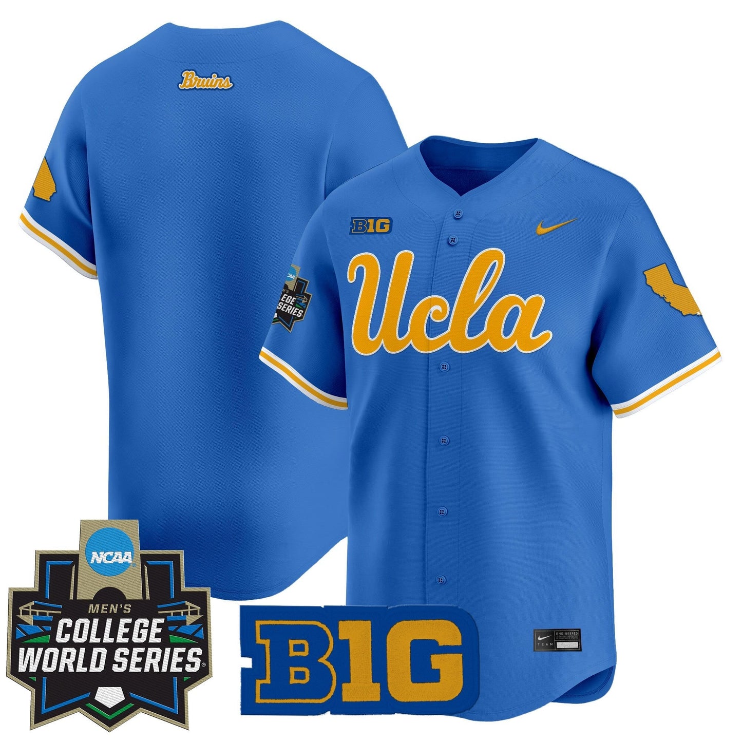 Men's UCLA Bruins 2025 World Series Vapor Premier Limited Jersey - All Stitched
