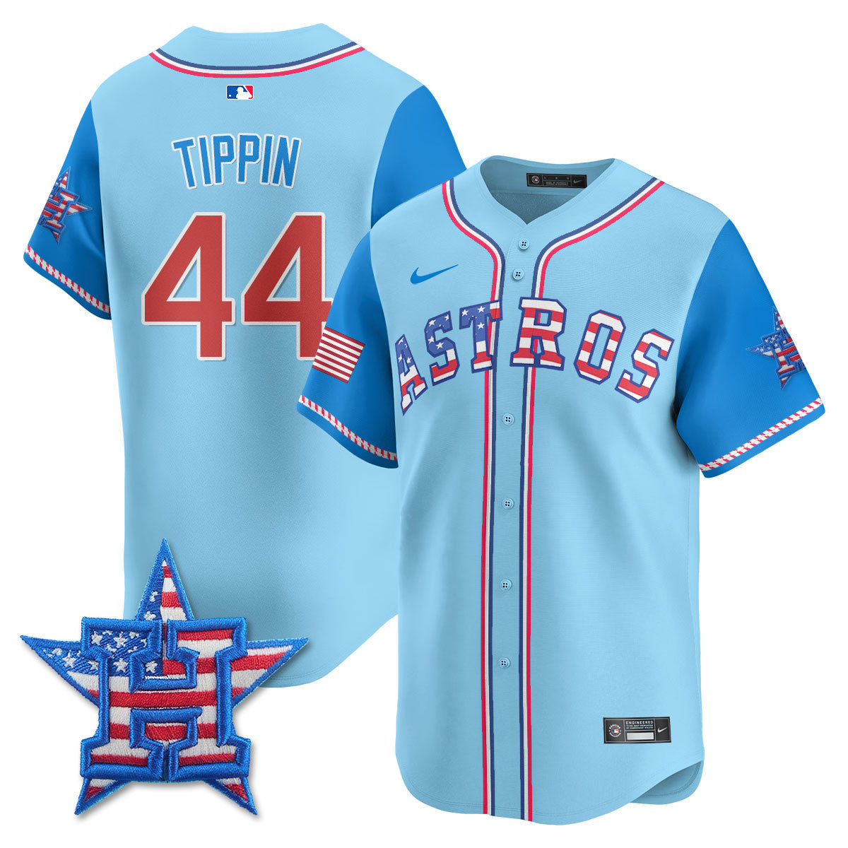 Men's Houston Astros 2025 Fourth of July Jersey - All Stitched
