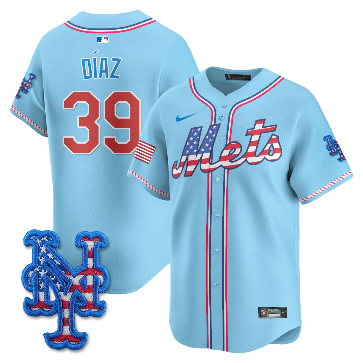 Men's New York Mets 2025 Fourth of July Jersey - All Stitched