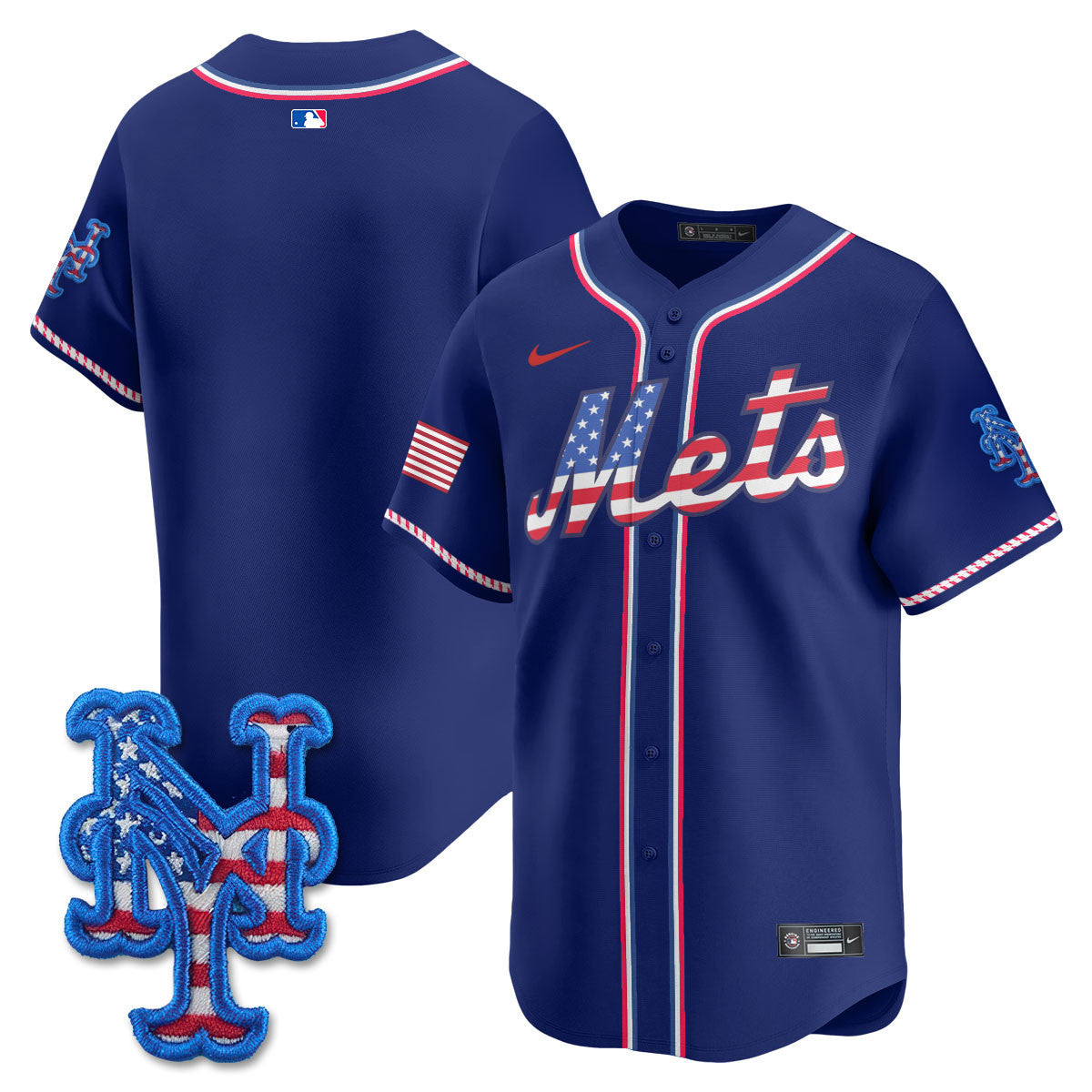 Men's New York Mets 2025 Fourth of July Jersey - All Stitched