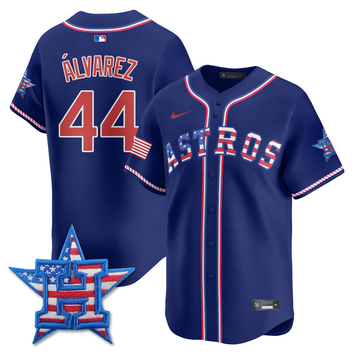 Men's Houston Astros 2025 Fourth of July Jersey - All Stitched