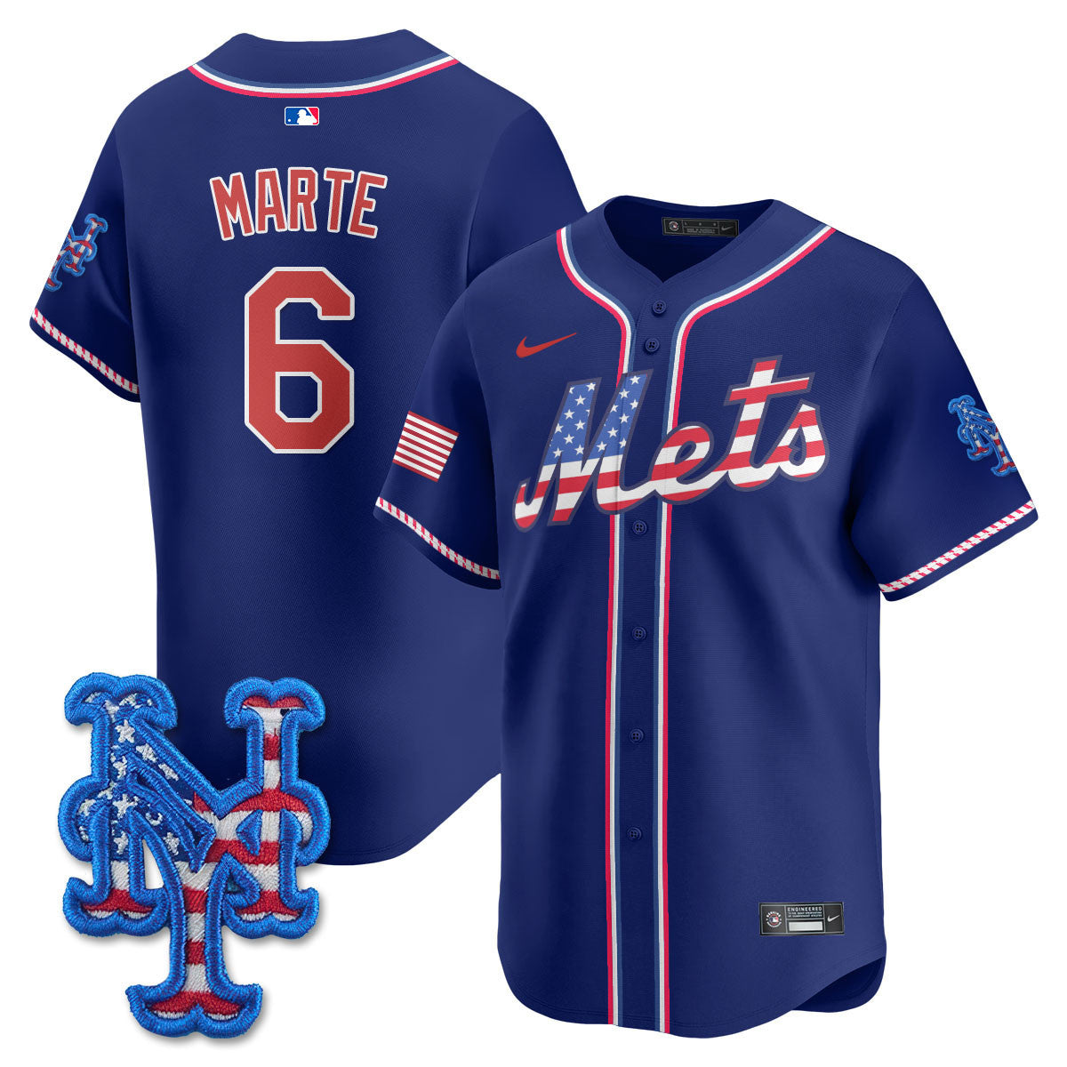 Men's New York Mets 2025 Fourth of July Jersey - All Stitched