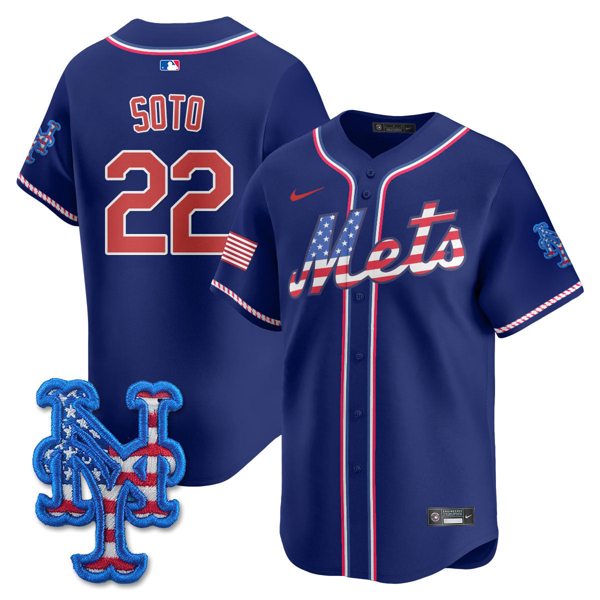 Men's New York Mets 2025 Fourth of July Jersey - All Stitched