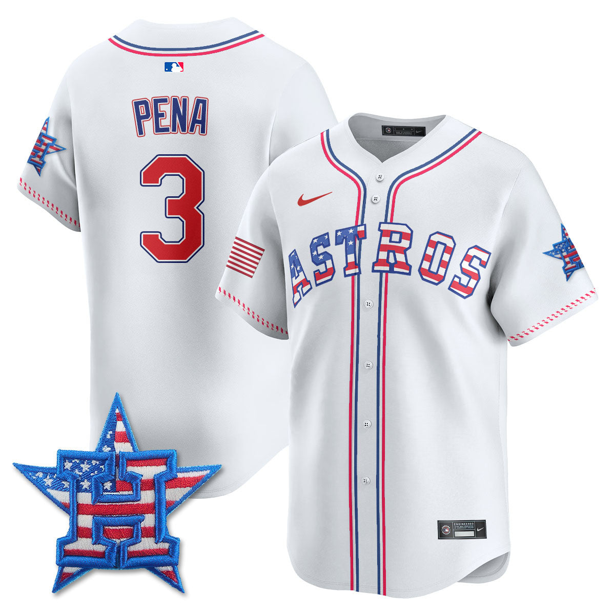 Men's Houston Astros 2025 Fourth of July Jersey - All Stitched