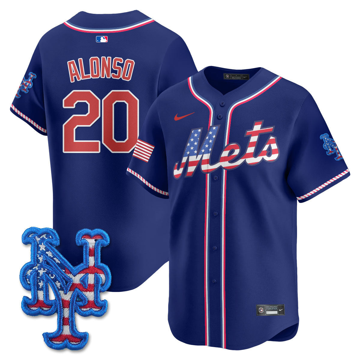 Men's New York Mets 2025 Fourth of July Jersey - All Stitched