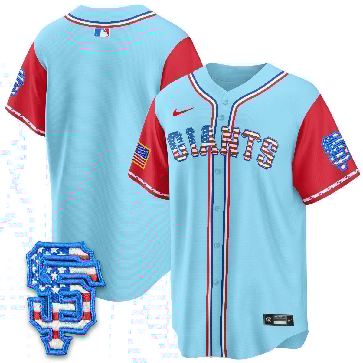 Men's San Francisco Giants 2025 Fourth of July Jersey - All Stitched