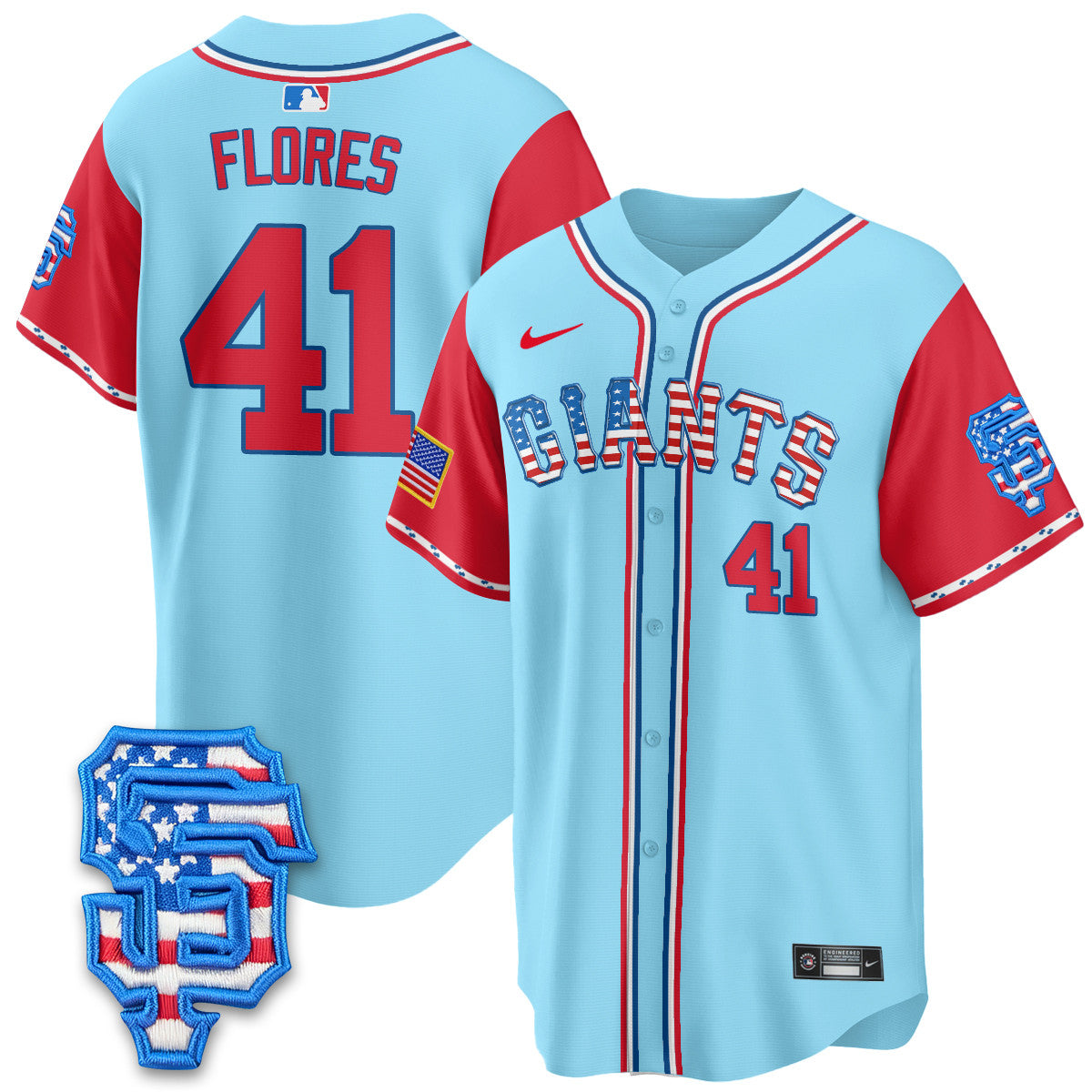 Men's San Francisco Giants 2025 Fourth of July Jersey - All Stitched