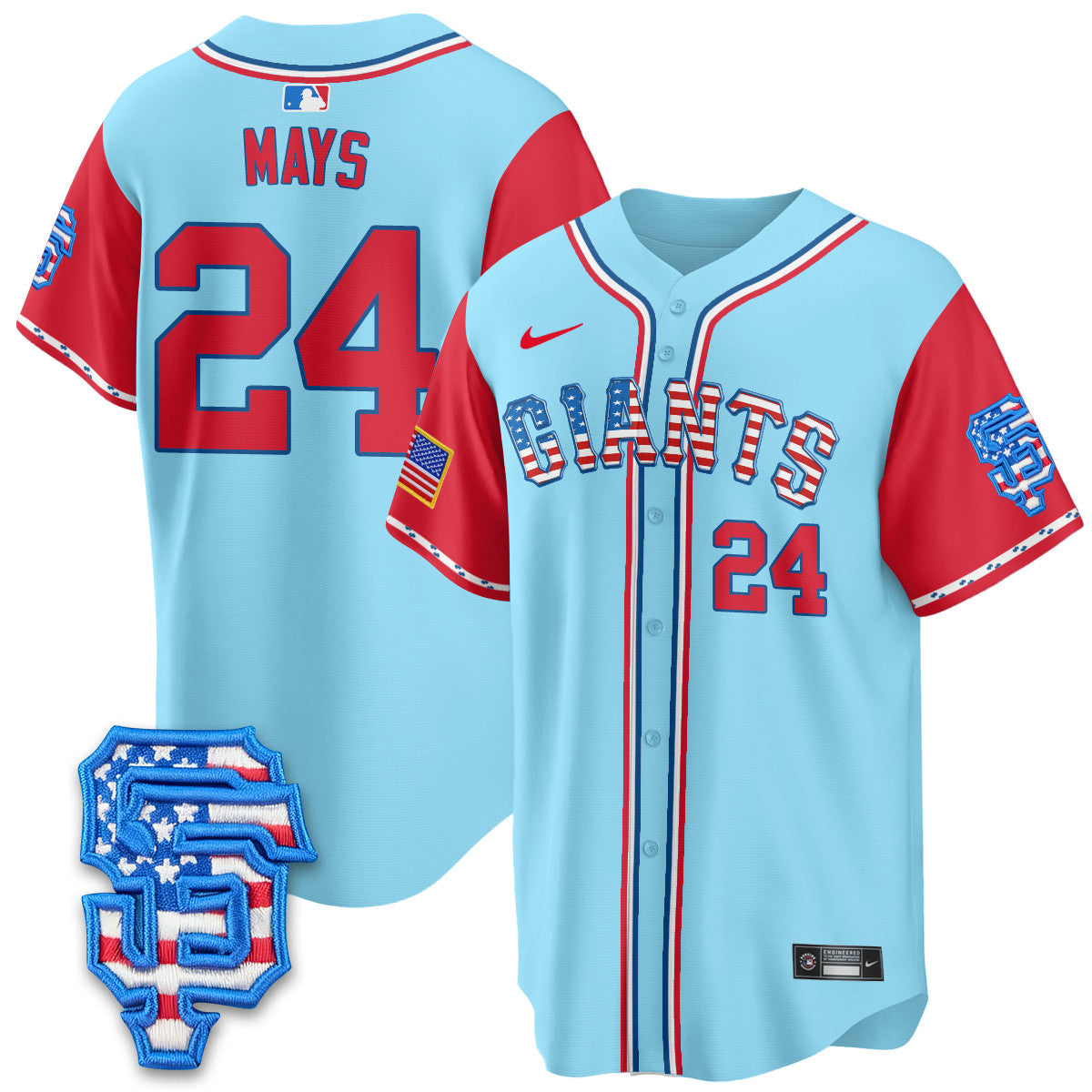 Men's San Francisco Giants 2025 Fourth of July Jersey - All Stitched