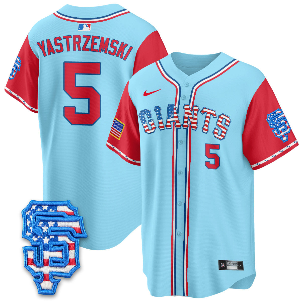 Men's San Francisco Giants 2025 Fourth of July Jersey - All Stitched