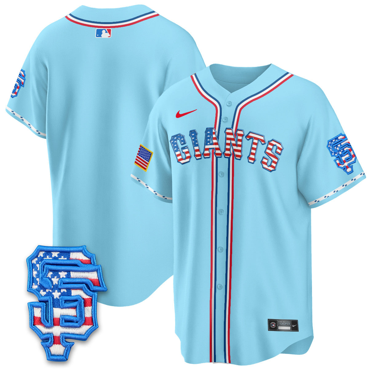 Men's San Francisco Giants 2025 Fourth of July Jersey - All Stitched
