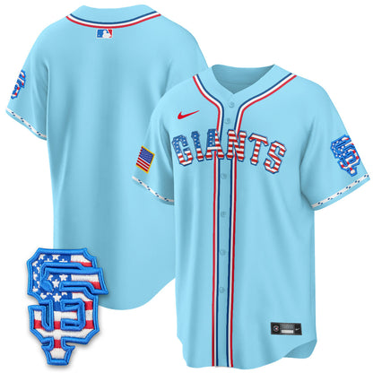 Men's San Francisco Giants 2025 Fourth of July Jersey - All Stitched
