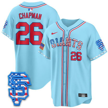 Men's San Francisco Giants 2025 Fourth of July Jersey - All Stitched