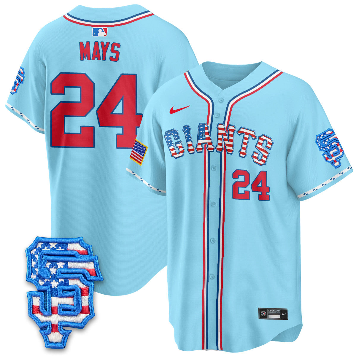 Men's San Francisco Giants 2025 Fourth of July Jersey - All Stitched