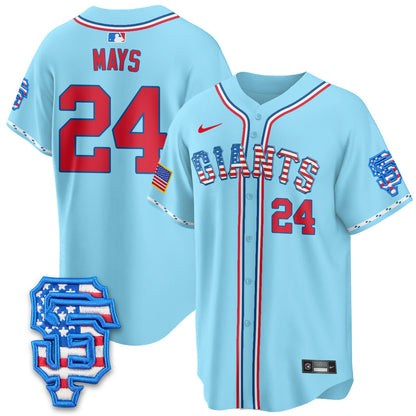 Men's San Francisco Giants 2025 Fourth of July Jersey - All Stitched