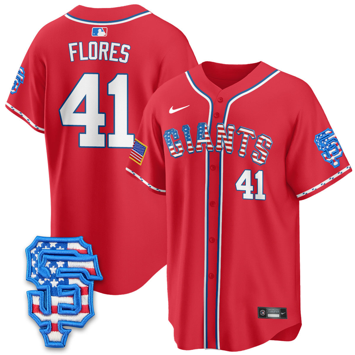 Men's San Francisco Giants 2025 Fourth of July Jersey - All Stitched