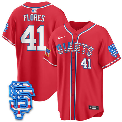 Men's San Francisco Giants 2025 Fourth of July Jersey - All Stitched