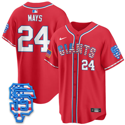 Men's San Francisco Giants 2025 Fourth of July Jersey - All Stitched